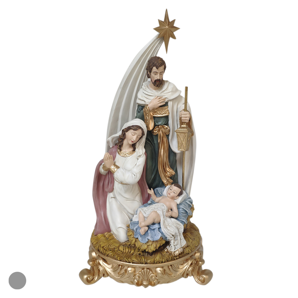 RESINA NATAL SAGRADA FAMILIA (COLORIDO) 40X20cm
