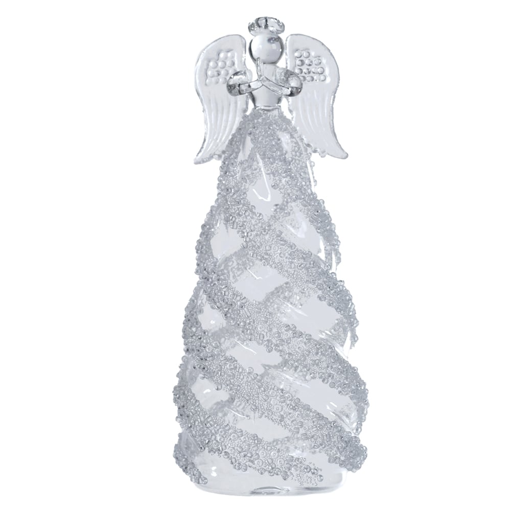 ENFEITE NATAL ANJO (TRANSPARENTE) 12X6X6cm