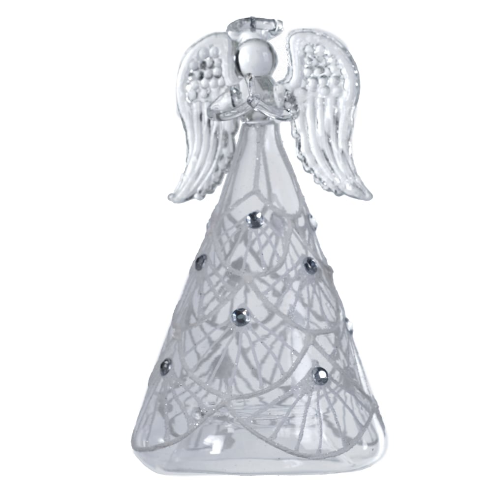 ENFEITE NATAL ANJO (TRANSPARENTE) 11,7X6,6X6,6cm
