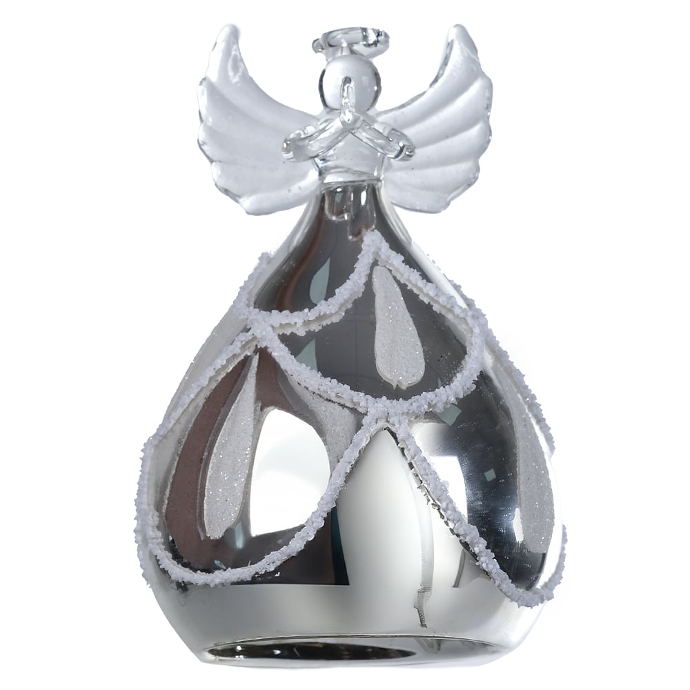 ENFEITE NATAL ANJO (PRATA) 11X6X6cm