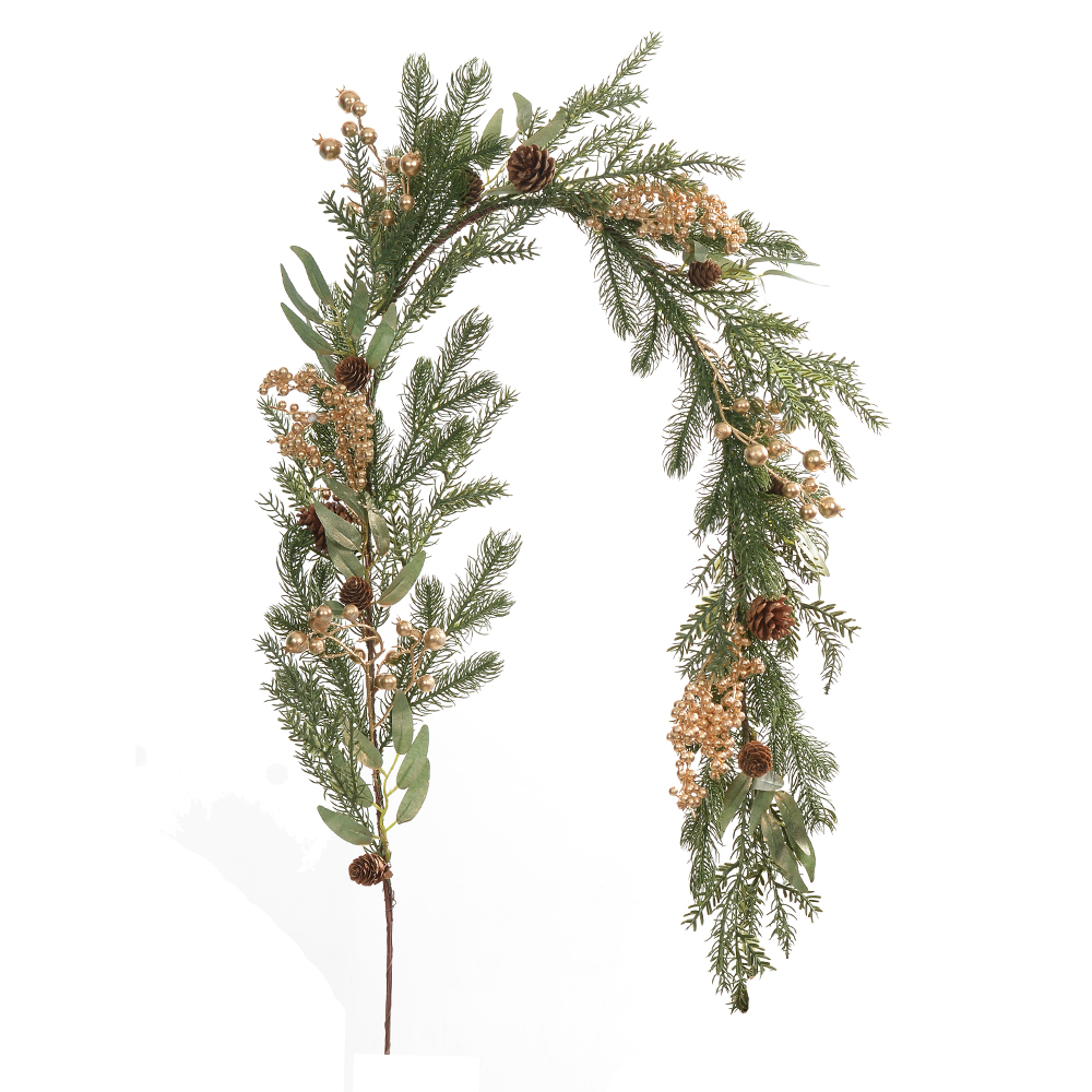 F.FESTAO BERRY NATAL C/PINHA (DOURADO) 1,5m