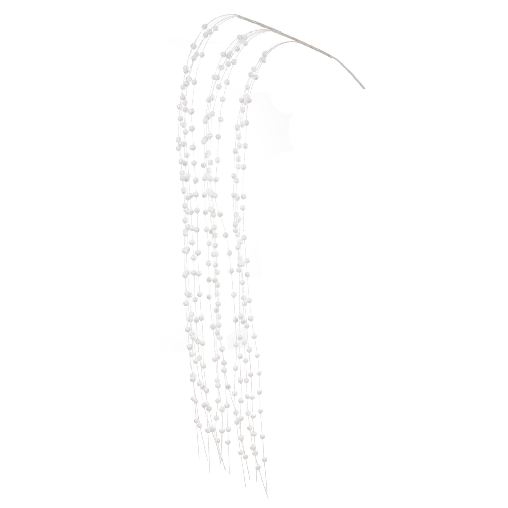 C.BOLINHAS NATAL C/GLITTER (BRANCO) 1,48m