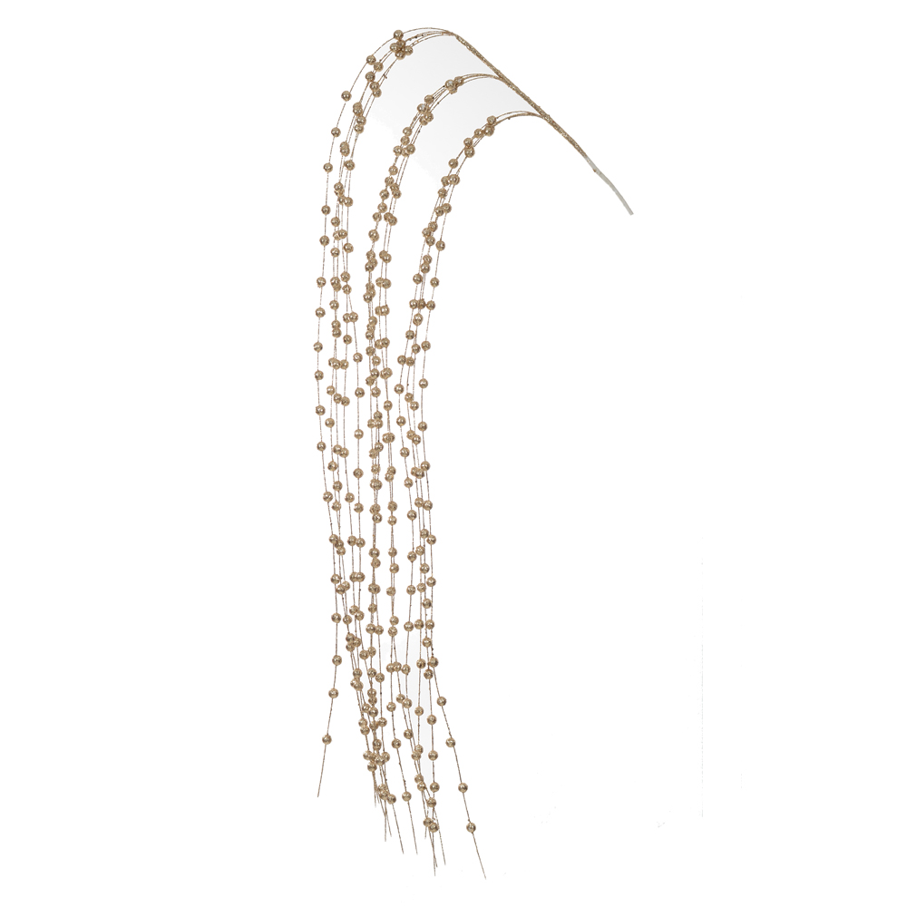 C.BOLINHAS NATAL C/GLITTER (CHAMPANHE) 1,48m