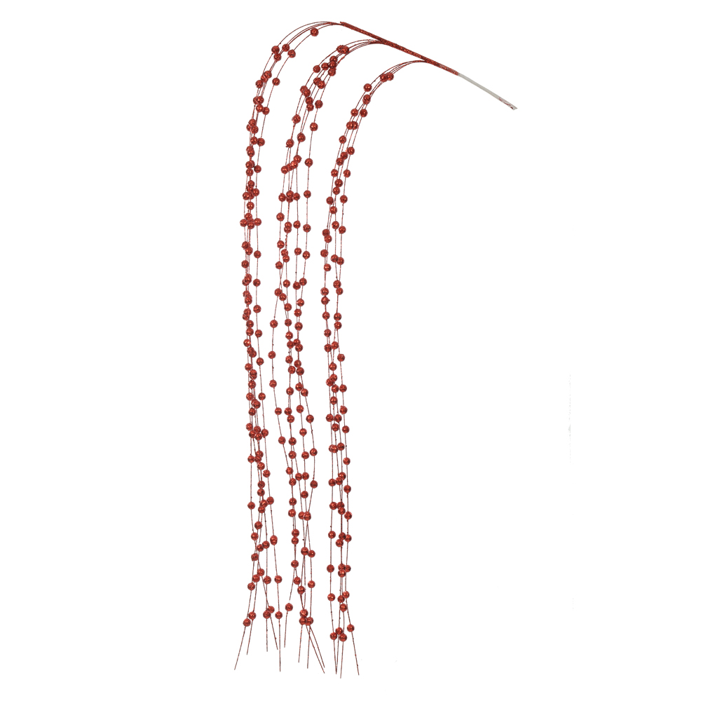 C.BOLINHAS NATAL C/GLITTER (VERMELHO) 1,48m