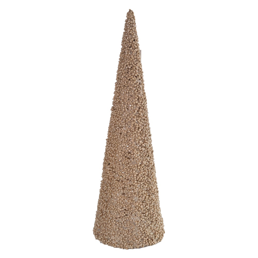 NATAL ARVORE  CONE DECORATIVA 40cm (DOURADO)