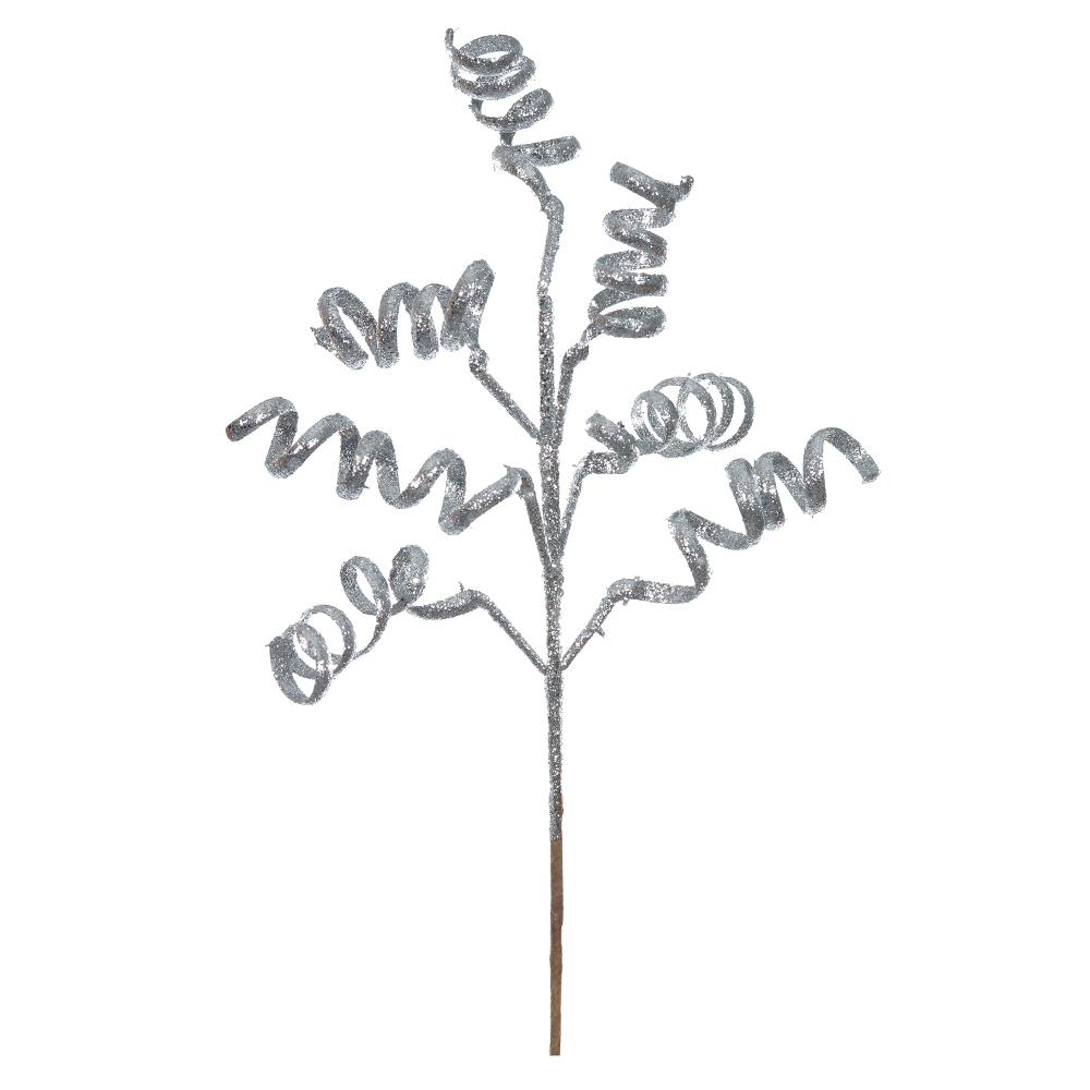 C.ESPIRAL. NATAL C/GLITTER (PRATA) 40cm