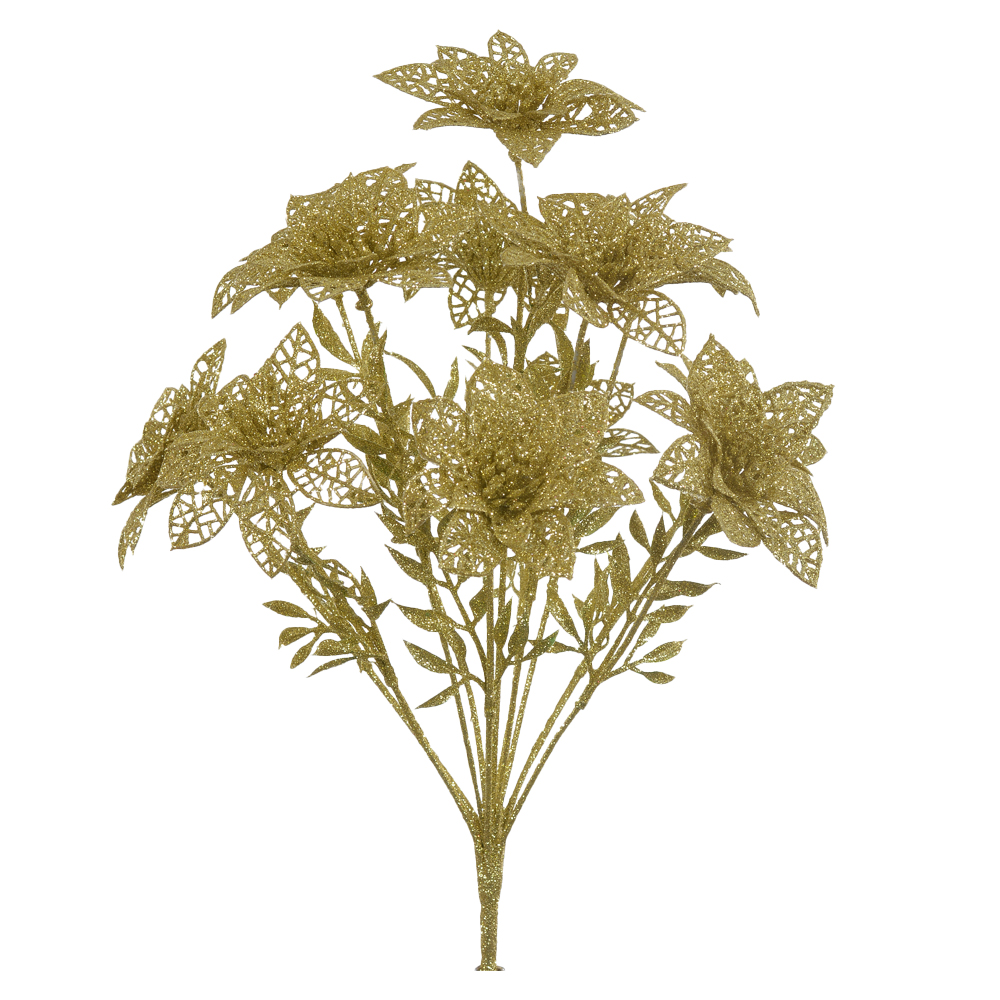 C.BICO DE PAPAGAIO NATAL C/GLITTER (DOURADO) 37cm