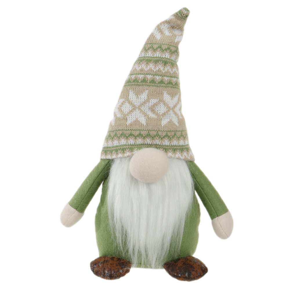 BONECO  NATAL GNOMO (VERDE BEGE) 33cm