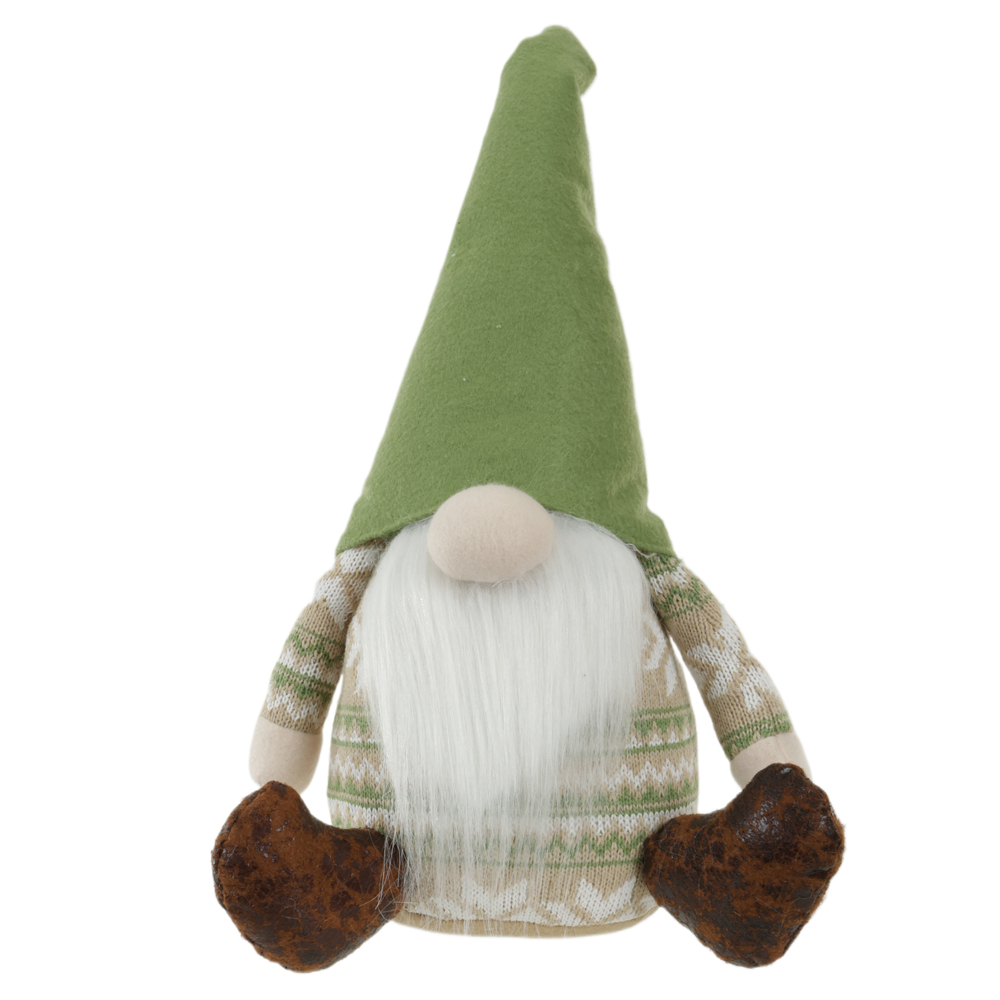 BONECO  NATAL GNOMO (VERDE BEGE) 40cm
