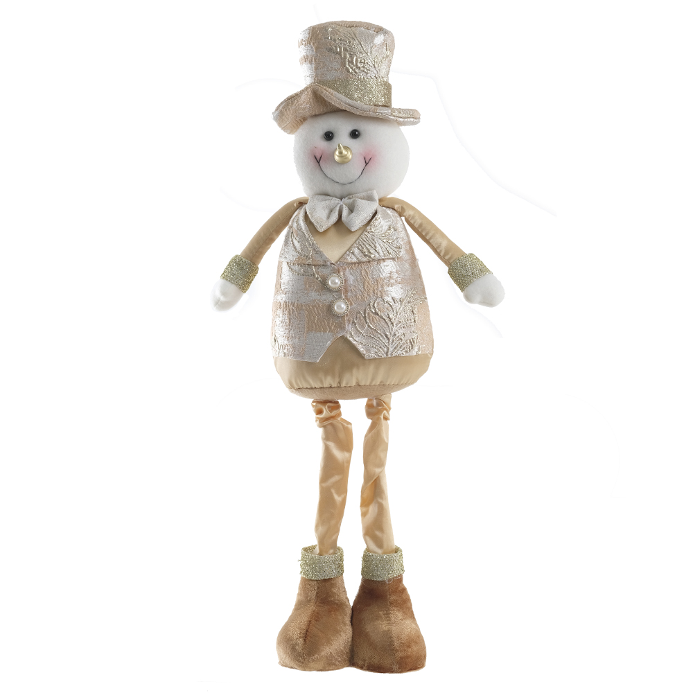 BONECO DE NEVE NATAL (DOURADO) 53cm