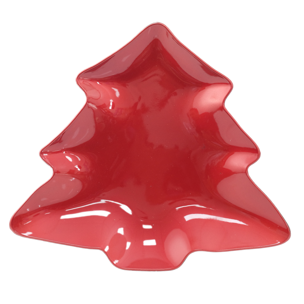 BANDEJA PLASTICO ARVORE (VERMELHO) 26X23cm