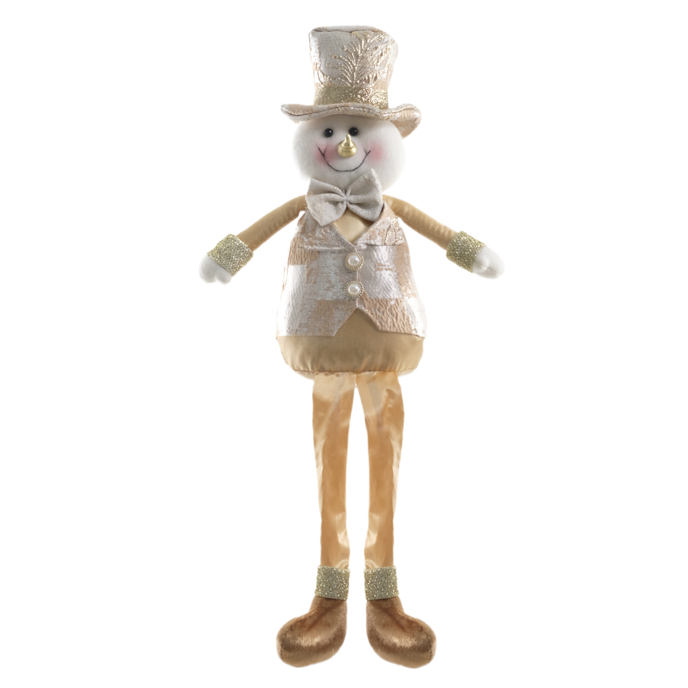 BONECO DE NEVE NATAL (DOURADO) 51cm