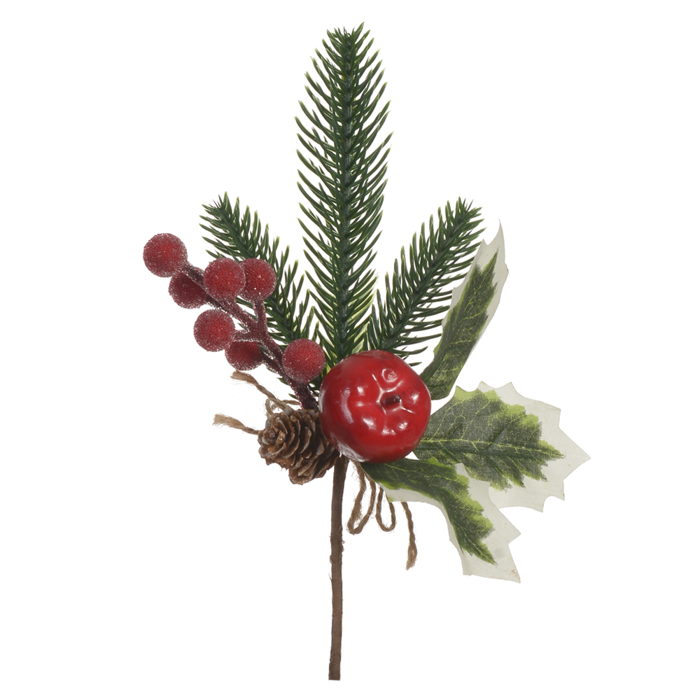 H.PICK BERRY NATAL C/MACA (VERMELHO) 17cm