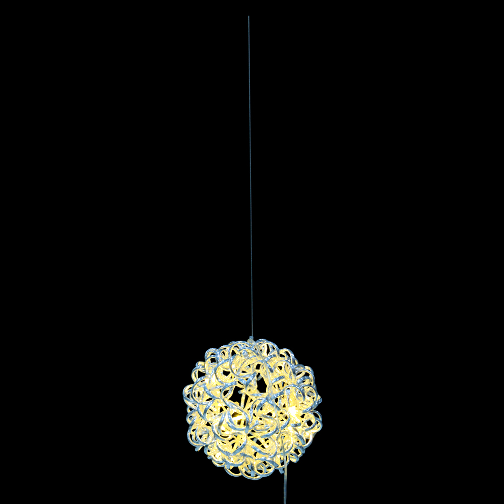 BOLA ESPIRAL BIVOLT 100 LED C/8 FUNC (BRANCO QUENTE) 30D