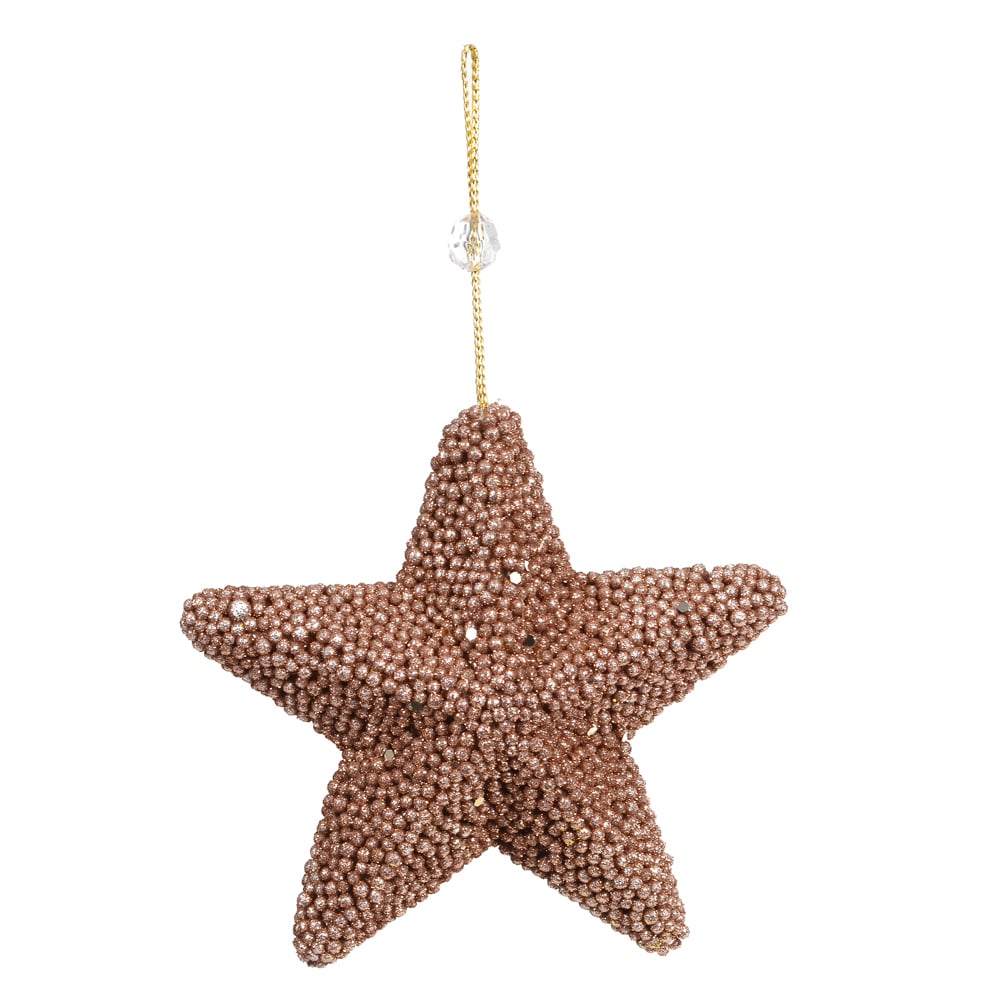 ENFEITE ESTRELA PENDURAR NATAL (COBRE) 15cm