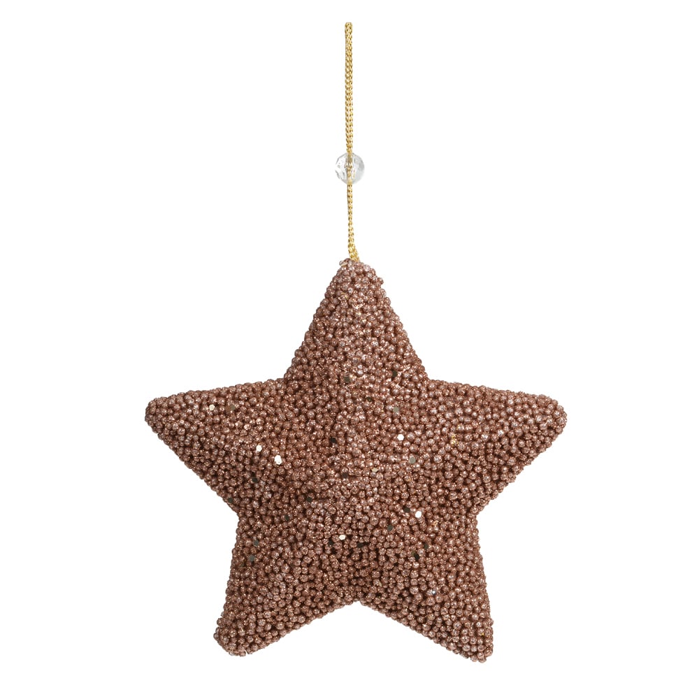 ENFEITE ESTRELA PENDURAR NATAL (COBRE) 20cm
