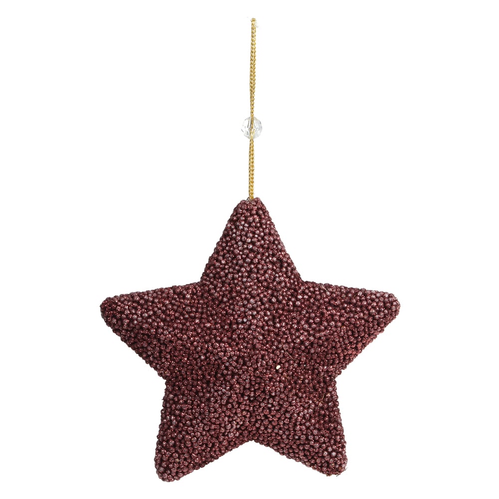 ENFEITE ESTRELA PENDURAR NATAL (VERMELHO) 20cm