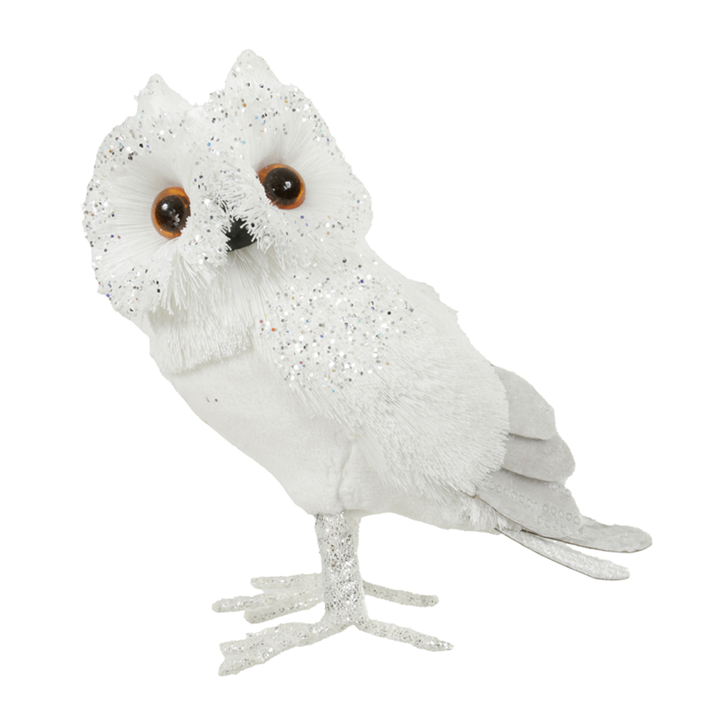 CORUJA NATAL SISAL (BRANCO) 18X14cm