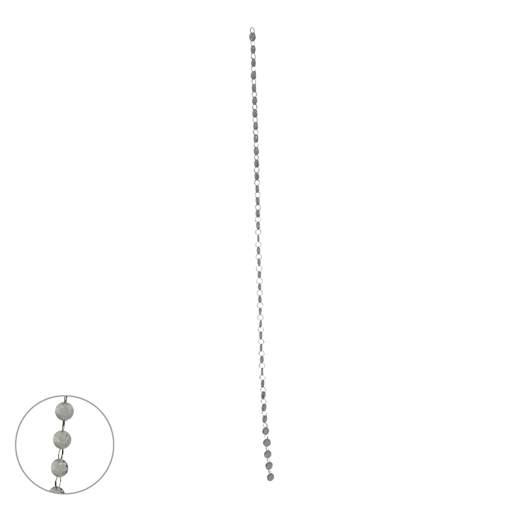 ENFEITE NATAL PINGENTE BOLAS DE CRISTAL (TRANSPARENTE) 1m