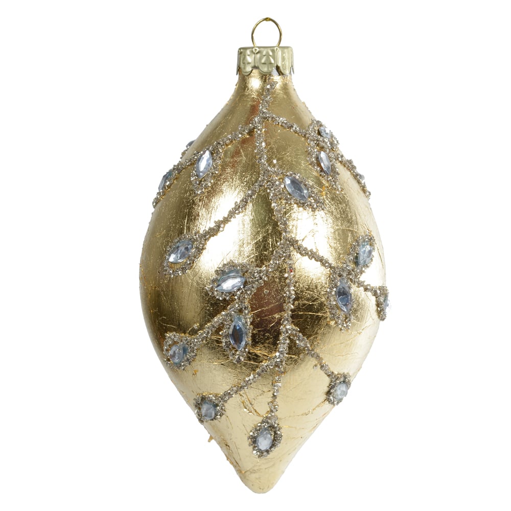 ENFEITE NATAL PENDURAR (DOURADO) 14X8X8cm