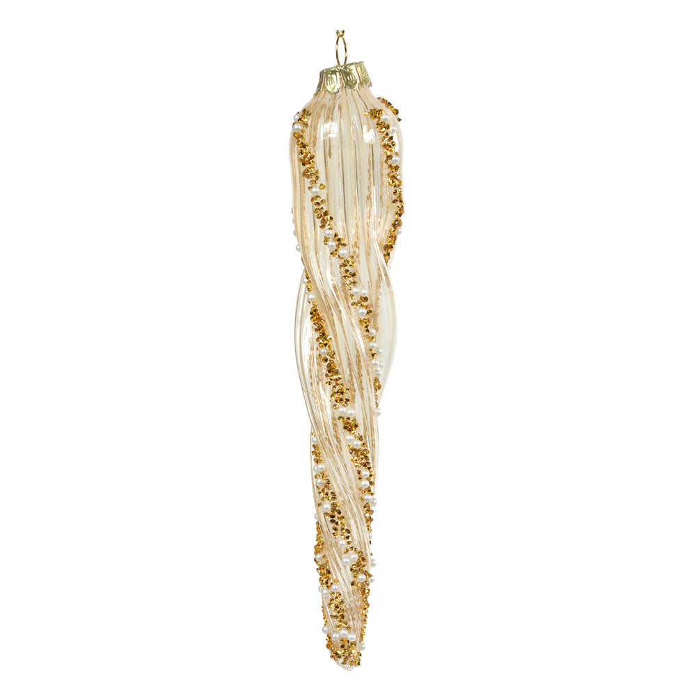 ENFEITE NATAL PENDURAR (DOURADO) 19X4X4cm