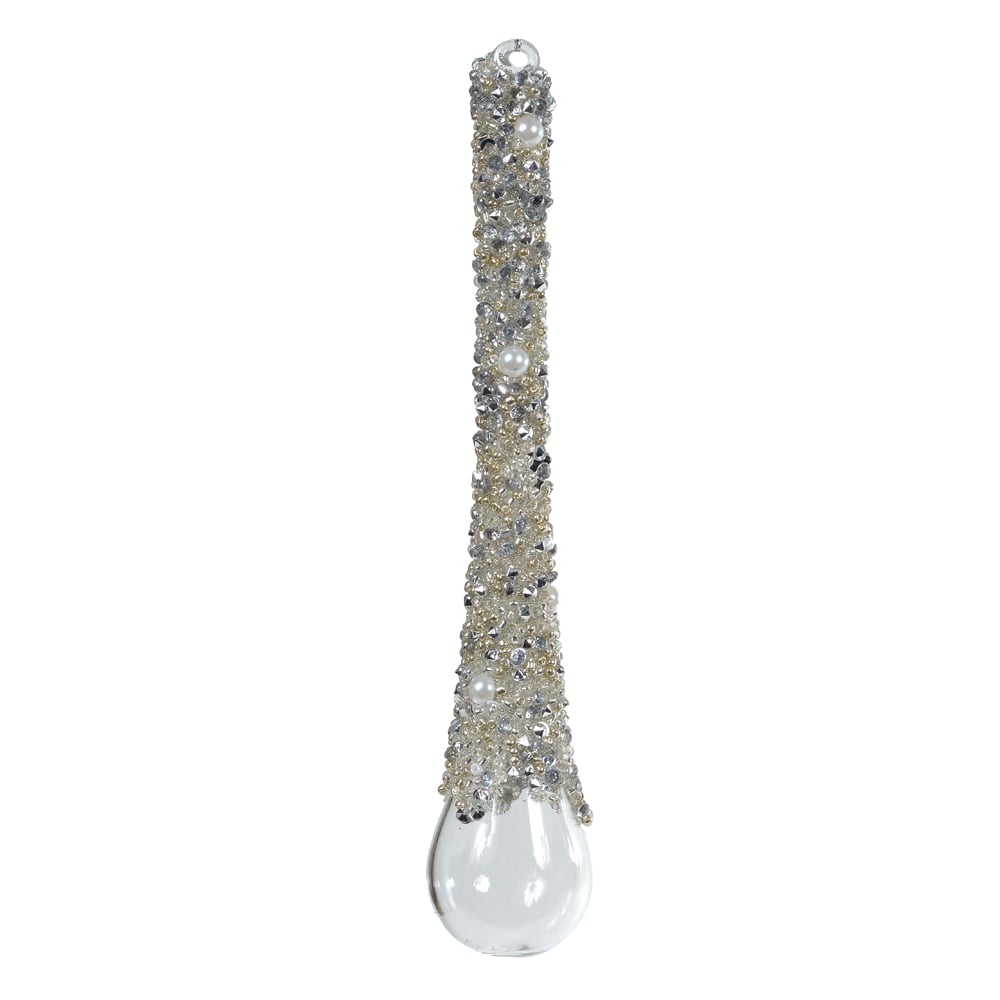 ENFEITE NATAL PENDURAR (PRATA) 17cm
