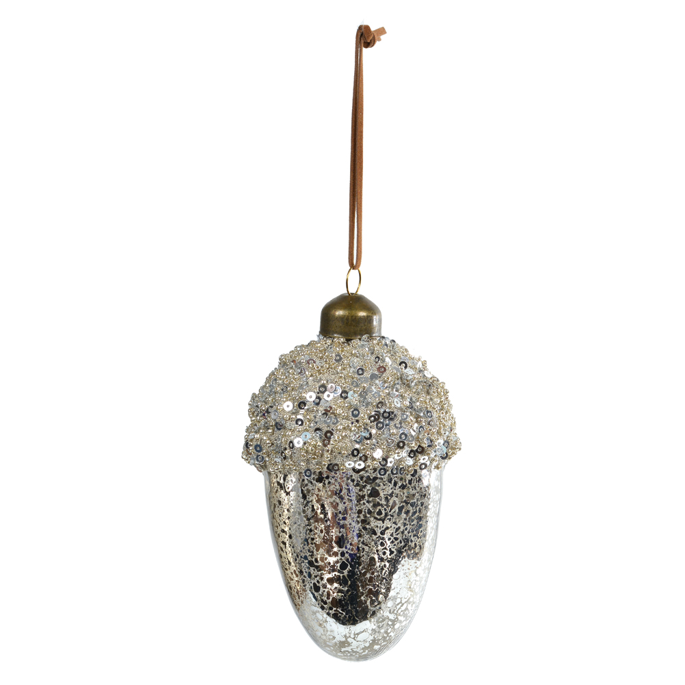 ENFEITE NATAL NOZES (PRATA) 11,5cm