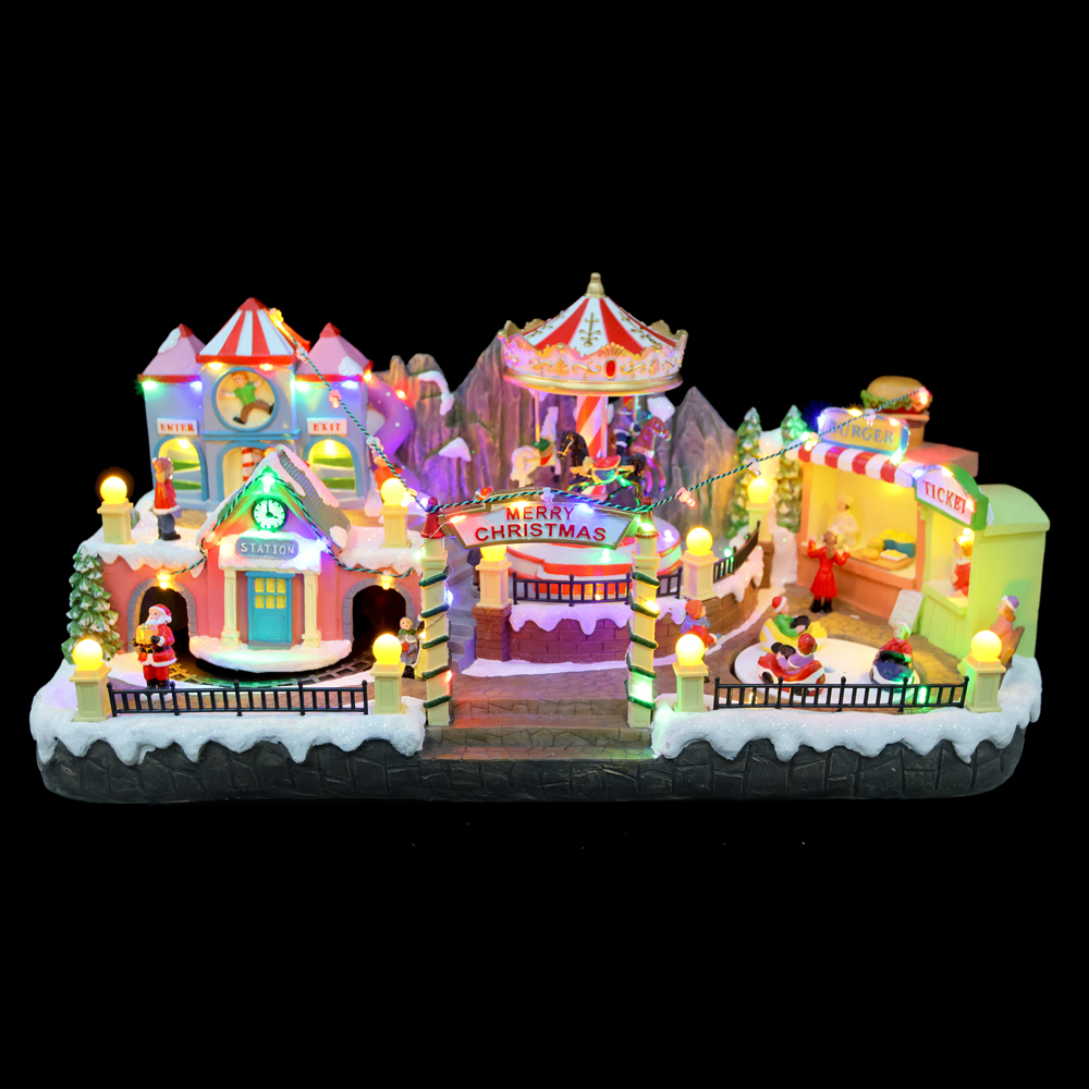 VILA NATAL PARQUE C/MUSICA E MOVIMENTO (COLORIDO) 25X52X26CM