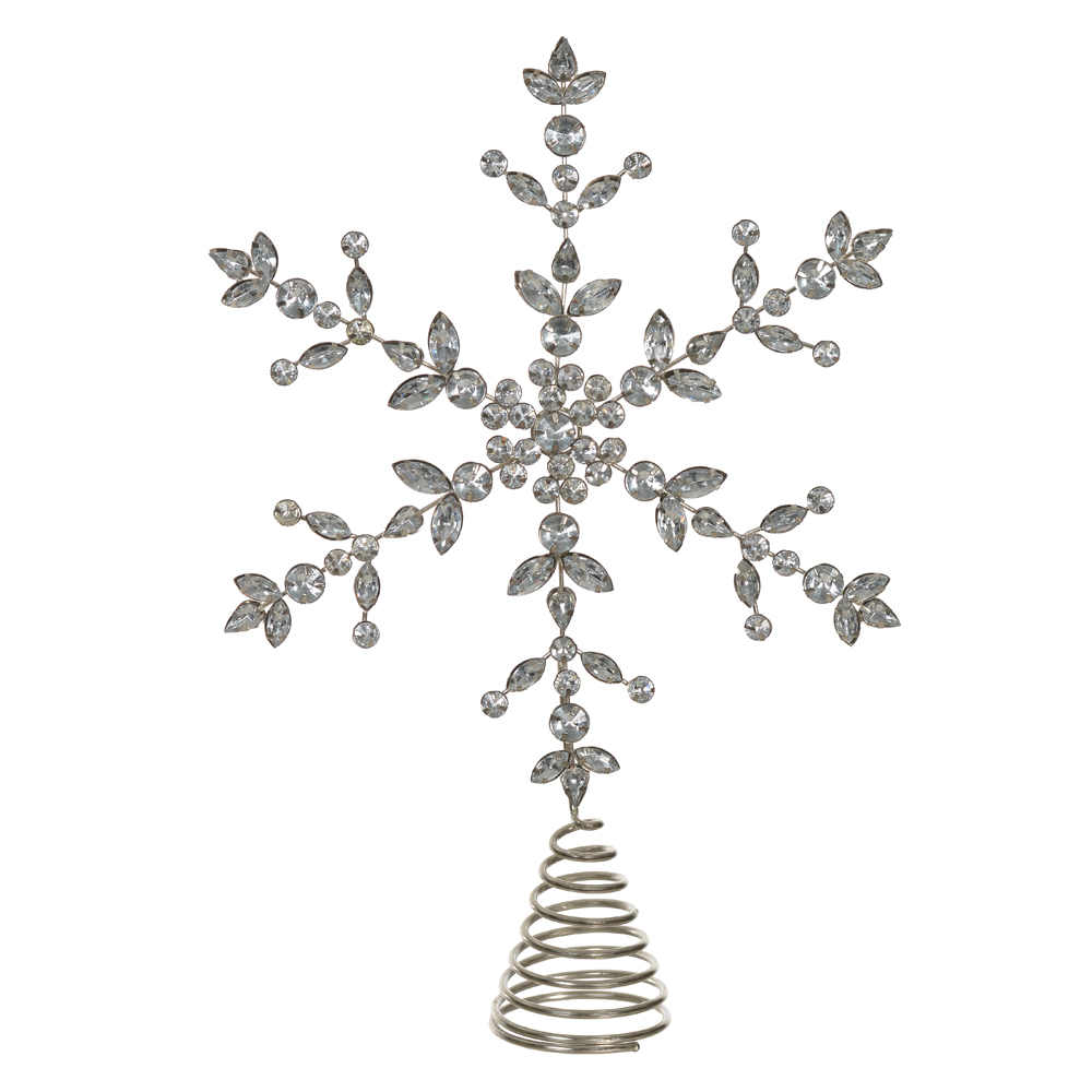 ENFEITE NATAL FLOCO DE NEVE PONTEIRA (PRATA) 29cm