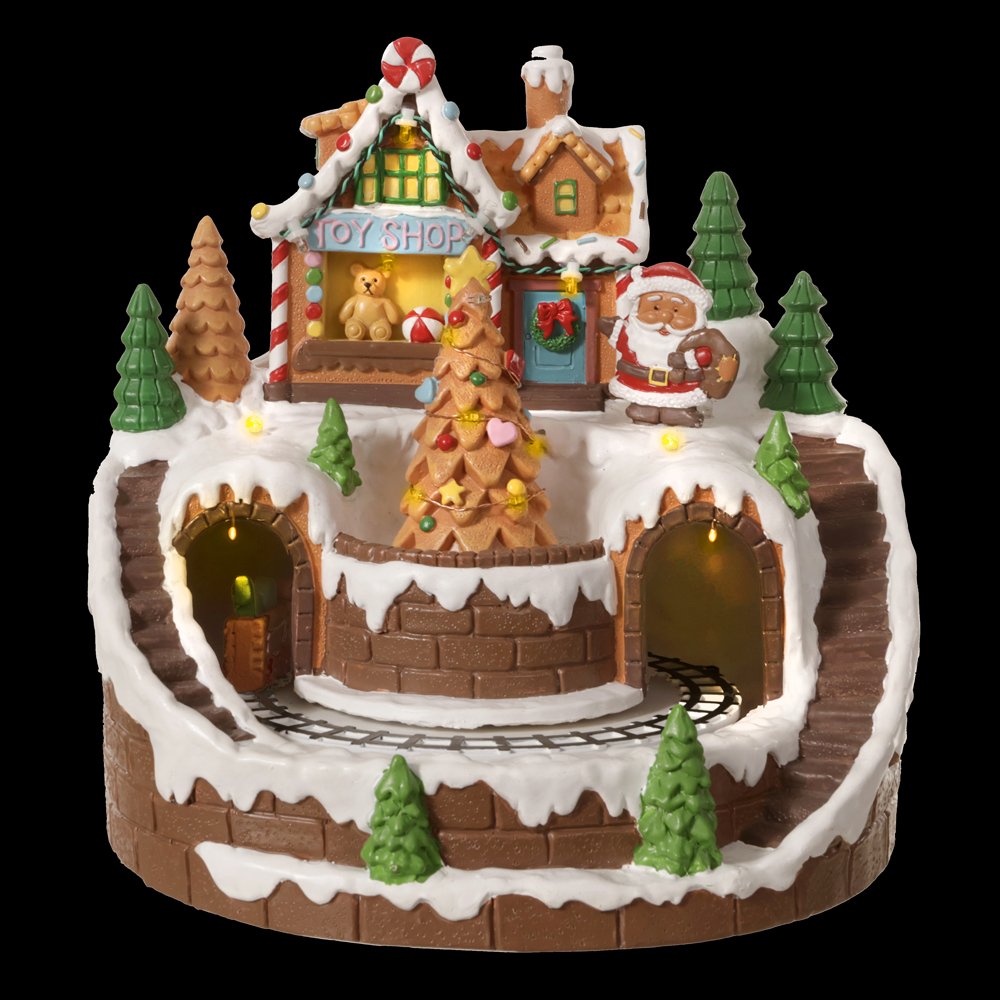 LOJA NATAL DOCES GINGER C/MOVIMENTO (COLORIDO) 21,5X21X18CM