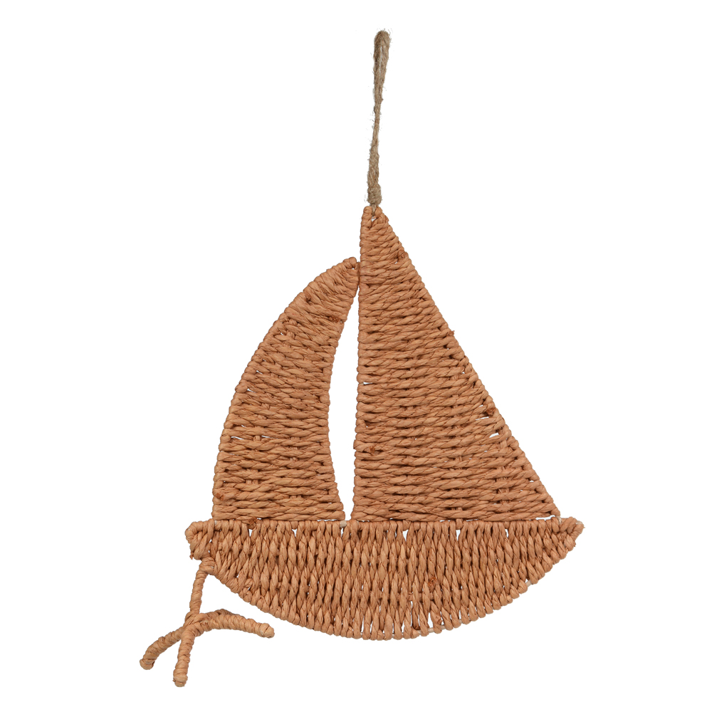 NATAL ENFEITE BARCO (BEGE) 27X7X28,5cm