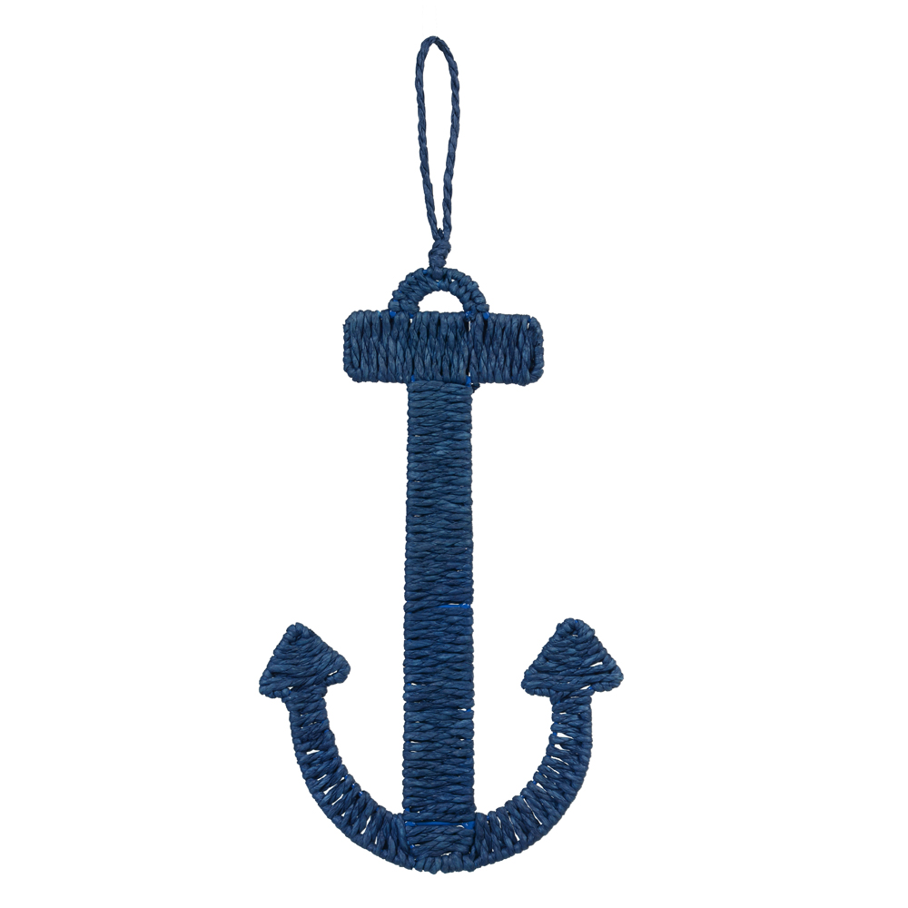 NATAL ENFEITE ANCORA (AZUL) 19X33X1cm