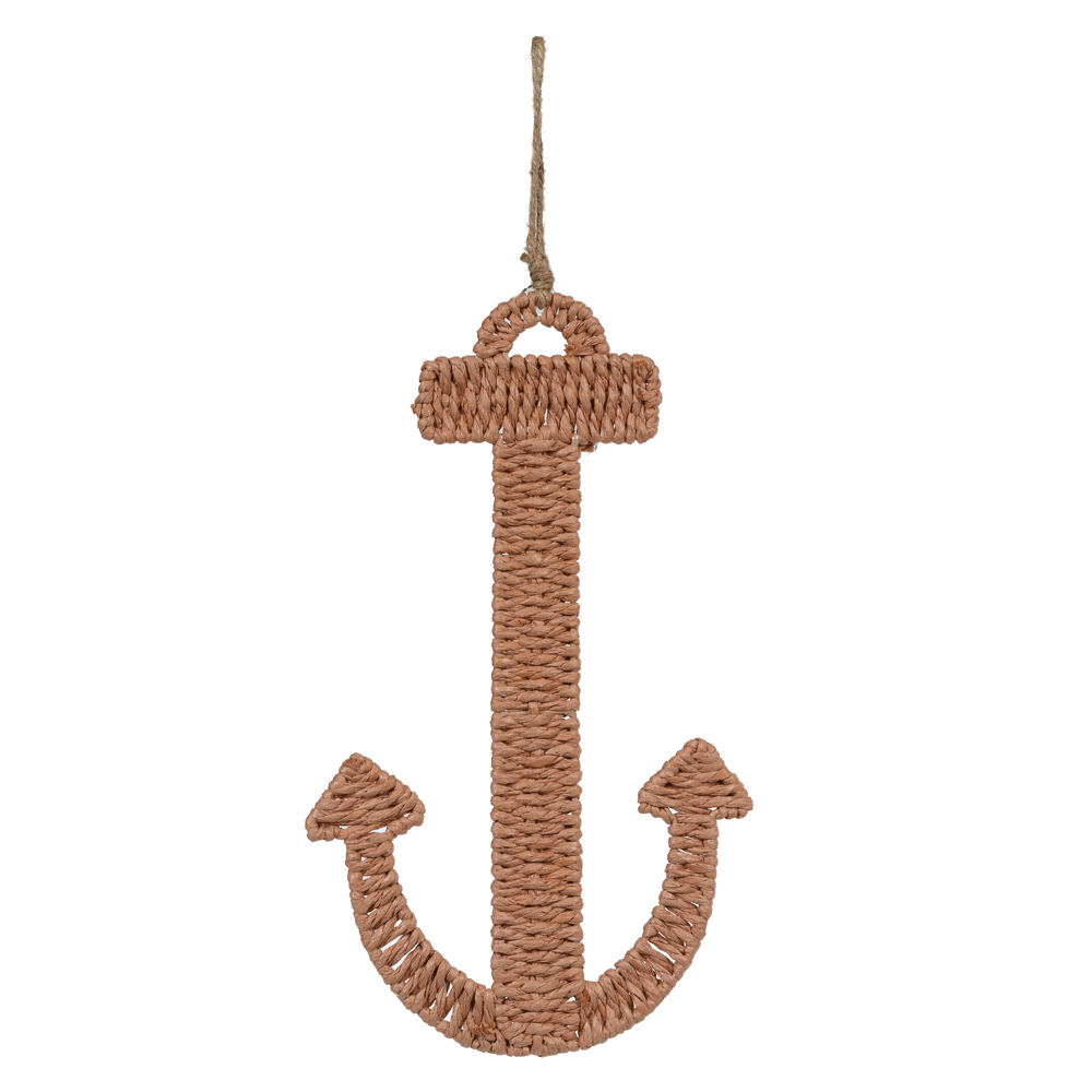 NATAL ENFEITE ANCORA (BEGE) 19X33X1cm