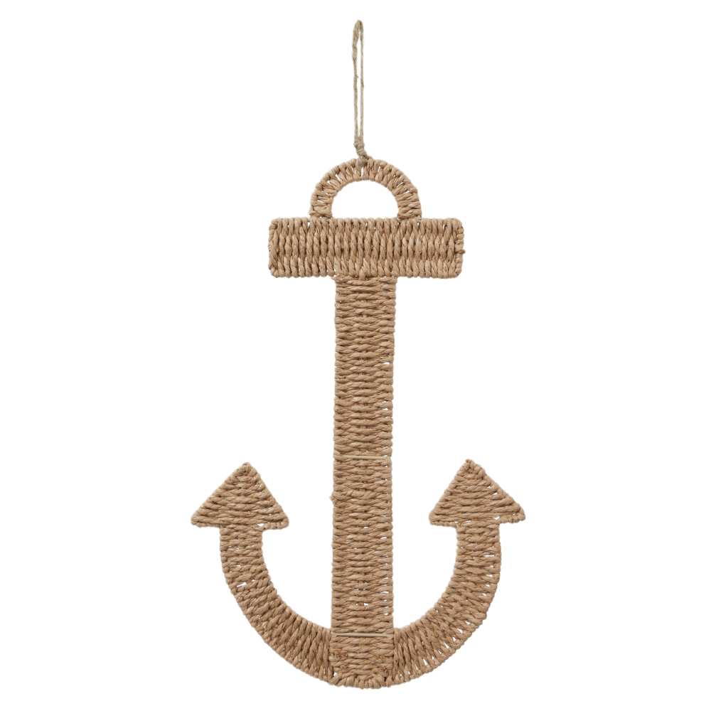 NATAL ENFEITE ANCORA (BEGE) 27,5X45X1cm