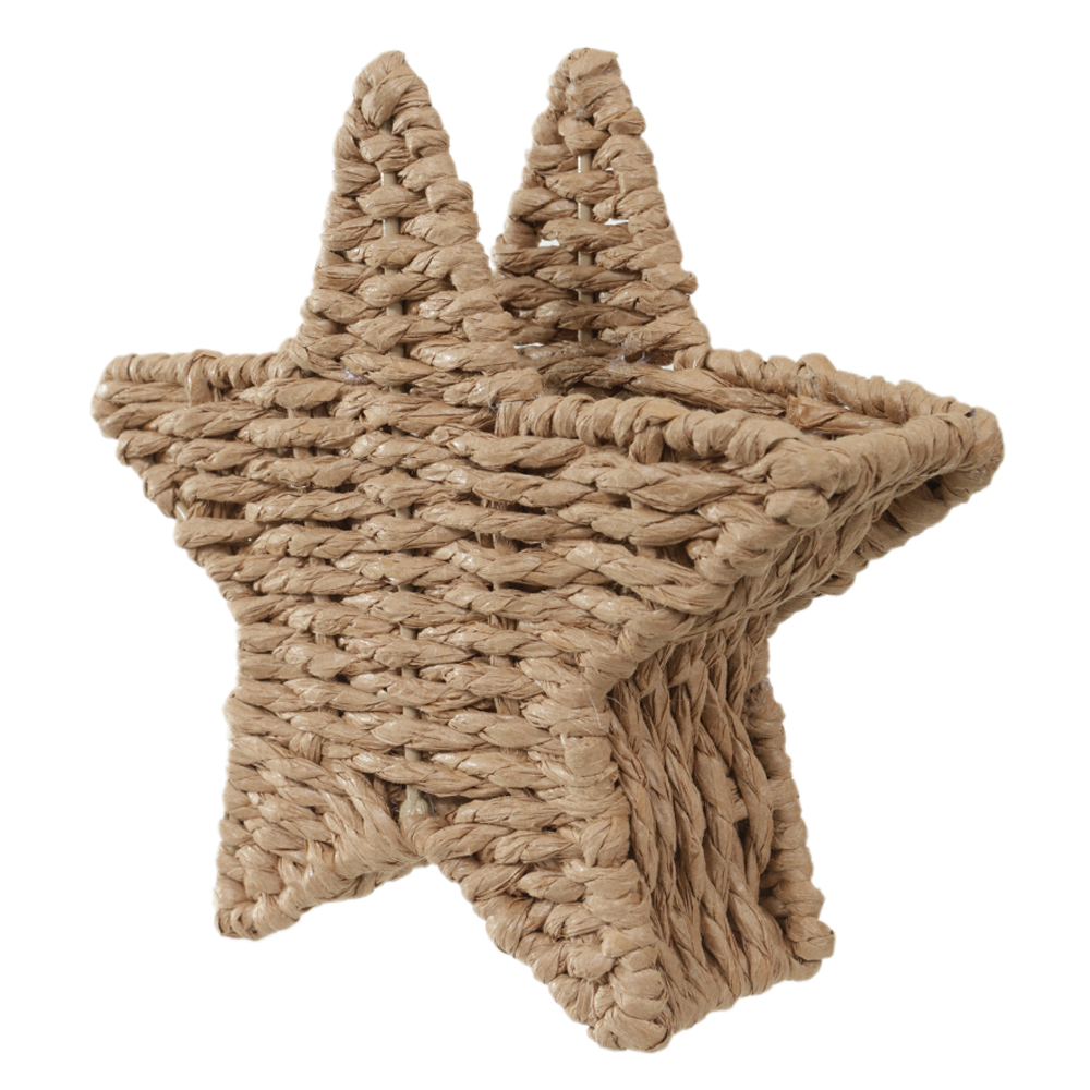 ESTRELA  DECORATIVA 15,5X5X15cm (BEGE)