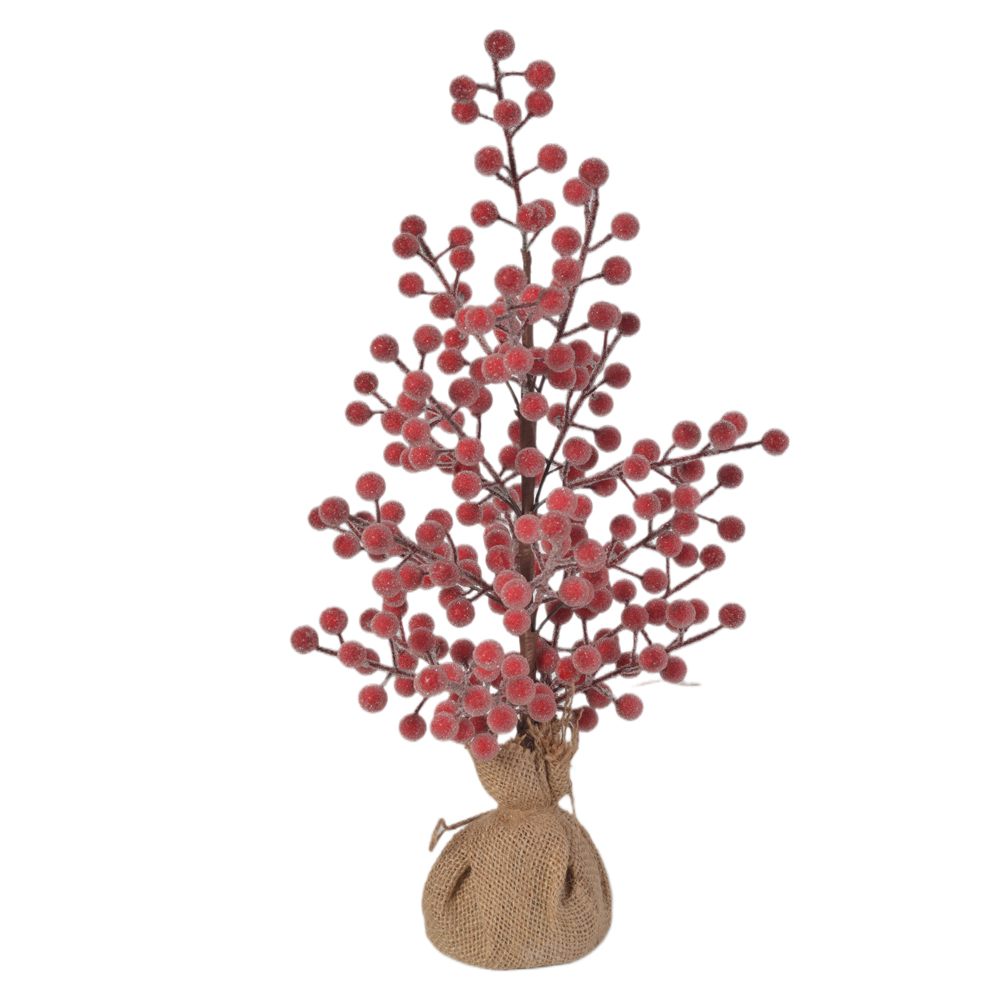 A.ARVORE NATAL BERRY C/JUTA (VERMELHO) 45cm