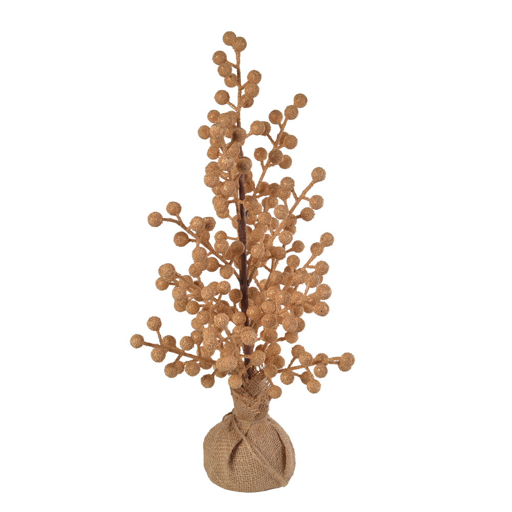 A.ARVORE NATAL BERRY C/JUTA (DOURADO) 45cm