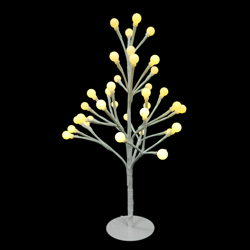 ARVORE DE MESA 36 LEDS C/BATERIA (BRANCO QUENTE) 40cm
