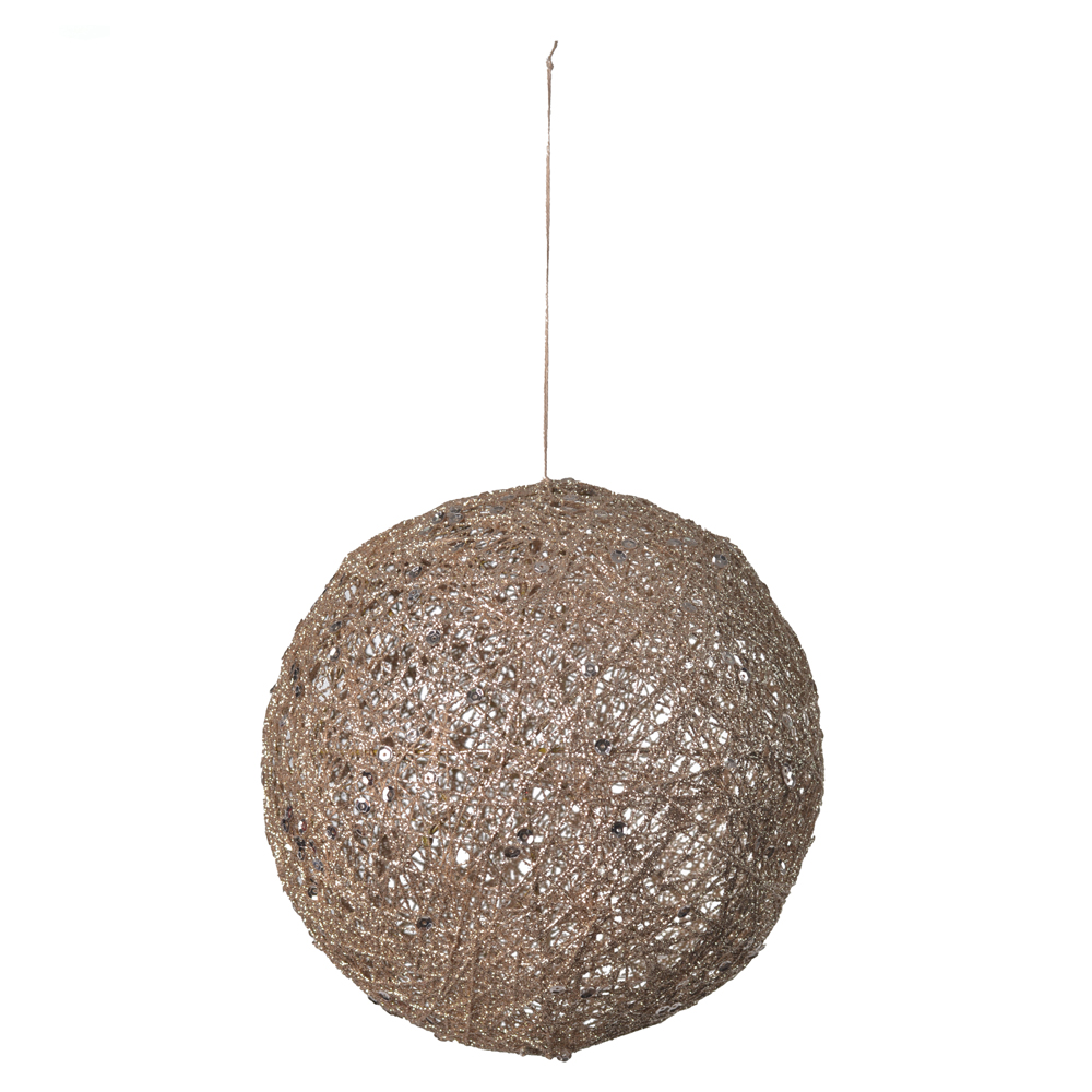 BOLA DECORADA NATAL (CHAMPANHE) 20cm