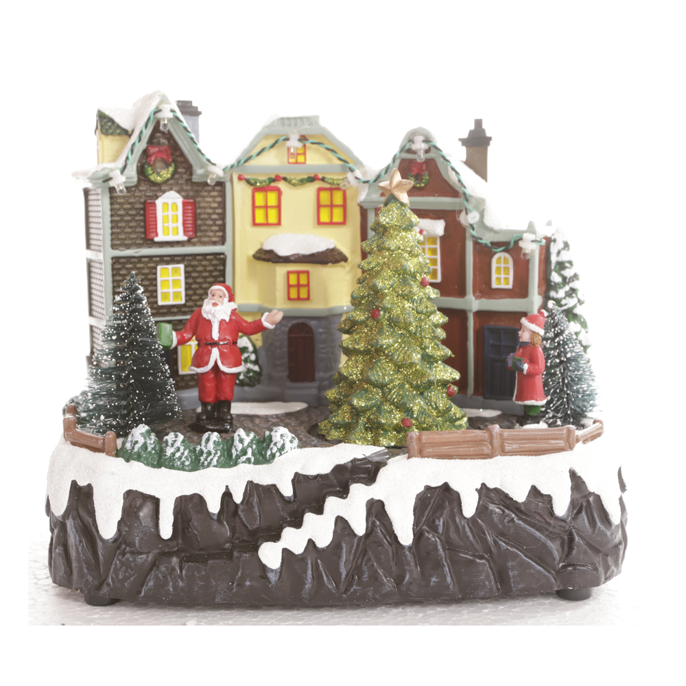 VILA NATAL C/MOVIMENTO (COLORIDO) 17X20X15CM