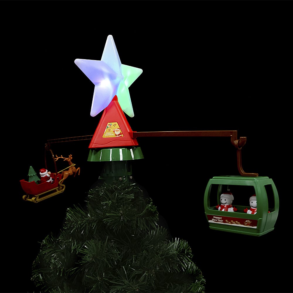 PONTEIRA  NATAL ANIMADA C/ SOM C/LED 73,5X41X79cm (VERMELHO VERDE)