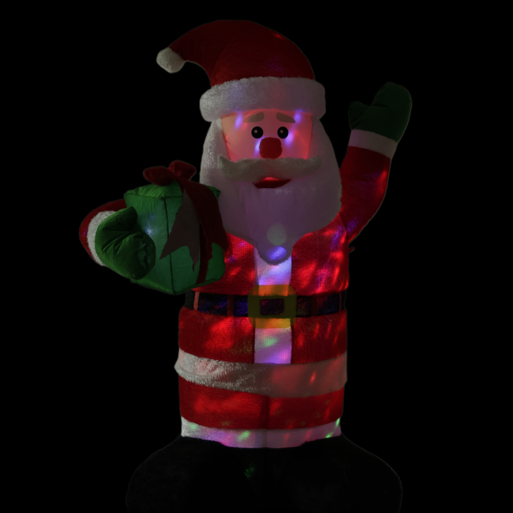 BONECO NATAL PAPAI NOEL INFLAVEL BIVOLT C/PLUSH (VERMELHO VERDE) 2,44X1,45m