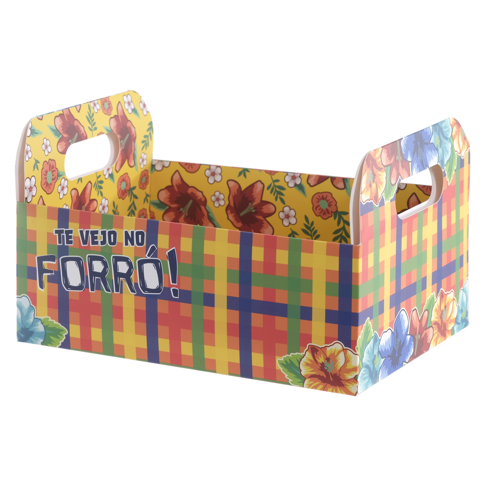 CAIXA G DECORATIVA MESA PAPEL AMARELO VIVA (AMARELO) 25X18,5X9,5cm