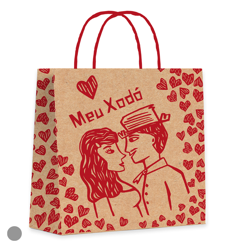 SACOLA P PAPEL VERMELHO XODO (VERMELHO) 14,3X15,5X7cm