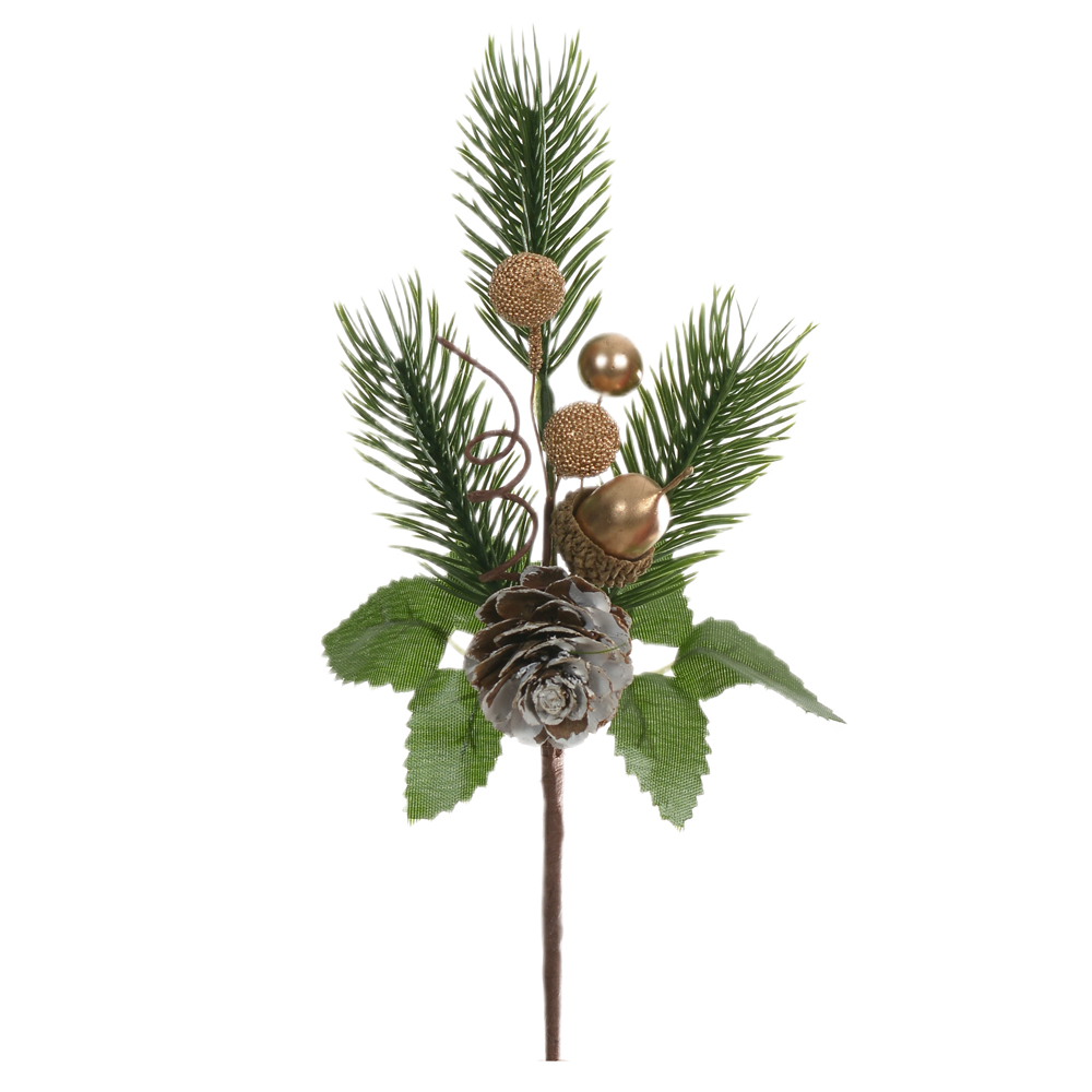 H.PICK BERRY NATAL C/PINHA (DOURADO) 17cm