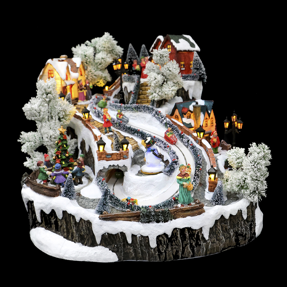 VILA NATAL C/MOVIMENTO (COLORIDO) 35X38X43,5CM