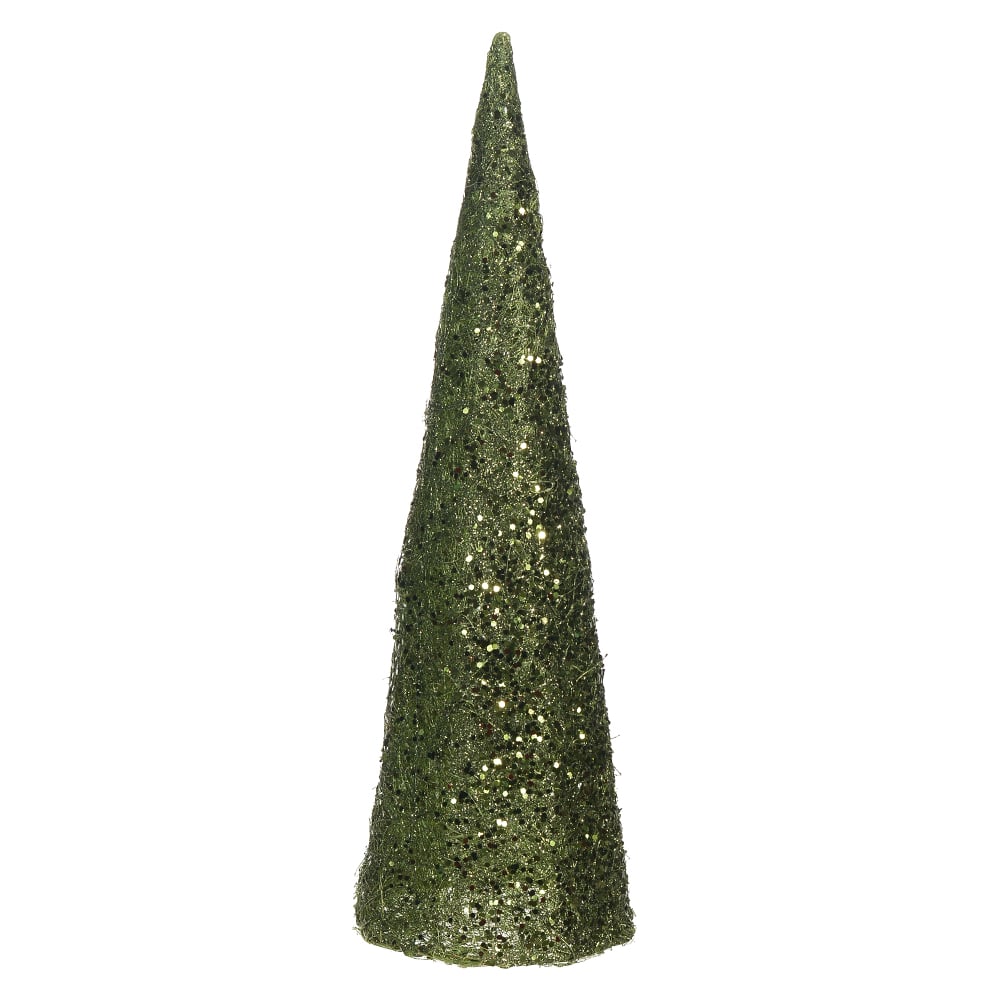 NATAL ARVORE  CONE DECORATIVA C/ LED 40cm (VERDE)