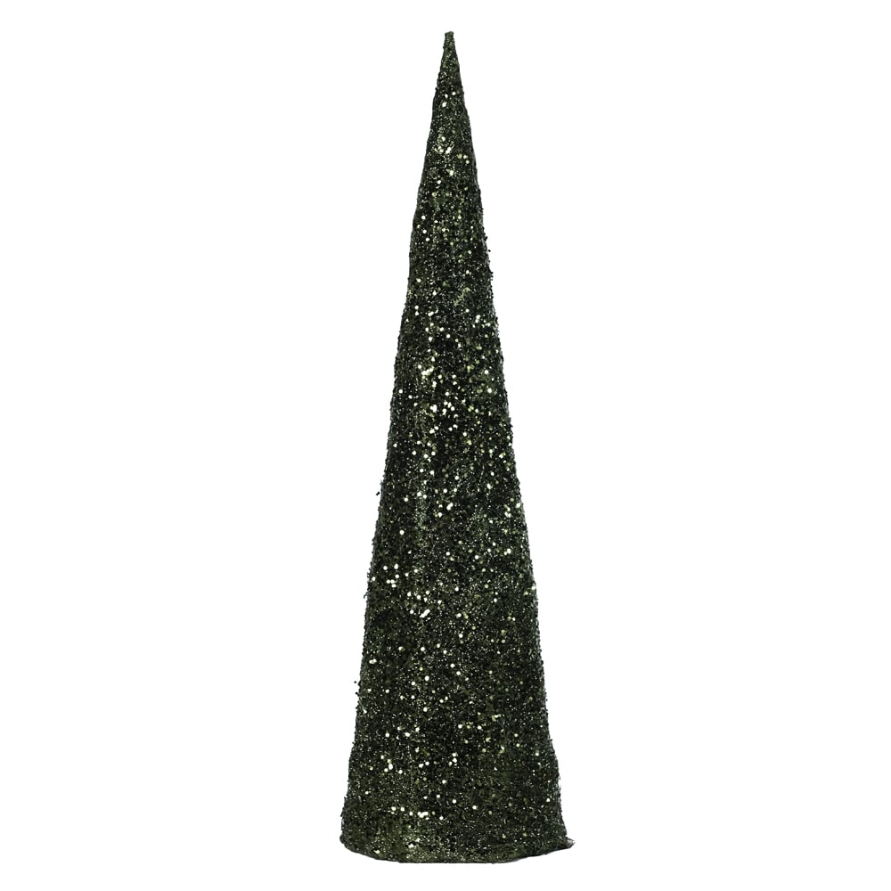 NATAL ARVORE  CONE DECORATIVA C/LED 60cm (VERDE)