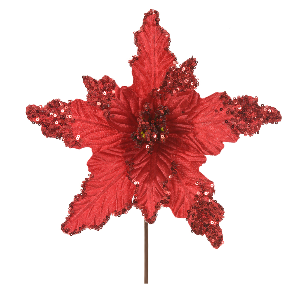 H.BICO DE PAPAGAIO NATAL AVELUDADO (VERMELHO) 14cm 25d