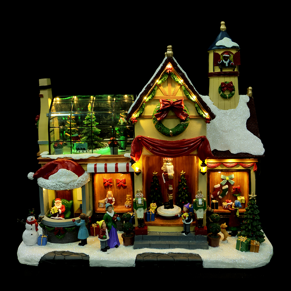 FIGURA NATAL LOJA QUEBRA NOZES (COLORIDO) 41X44X26CM